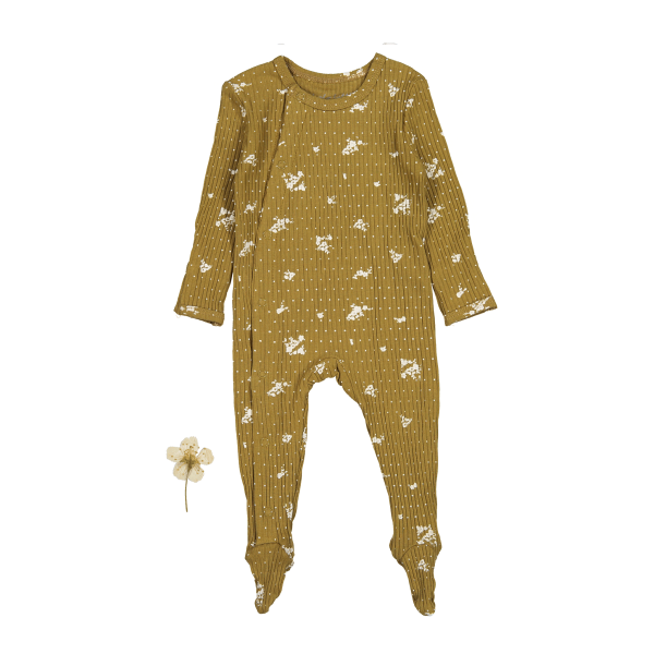 The Printed Snap Romper - Golden Floral Online