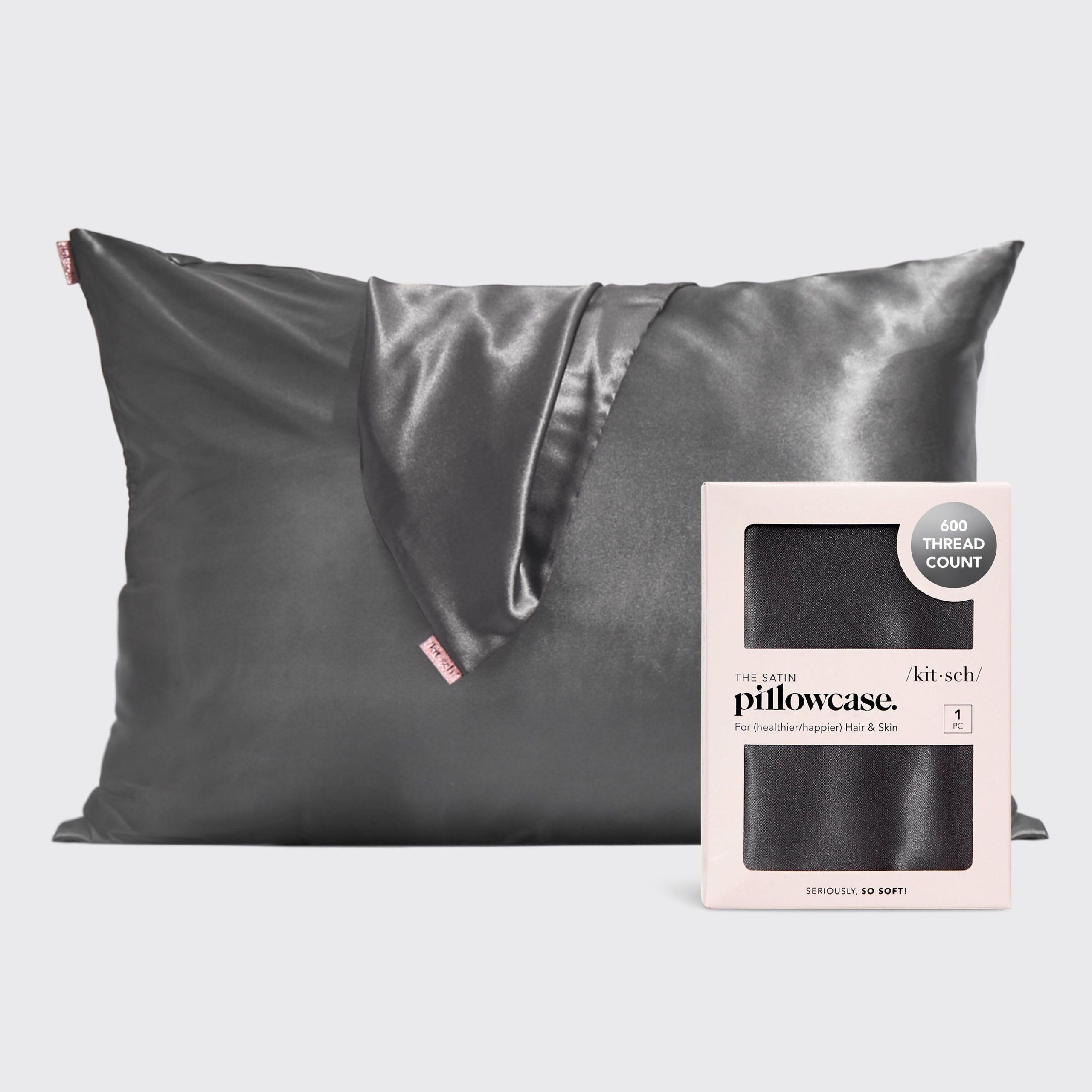 Satin Pillowcase – Charcoal Grey Discount