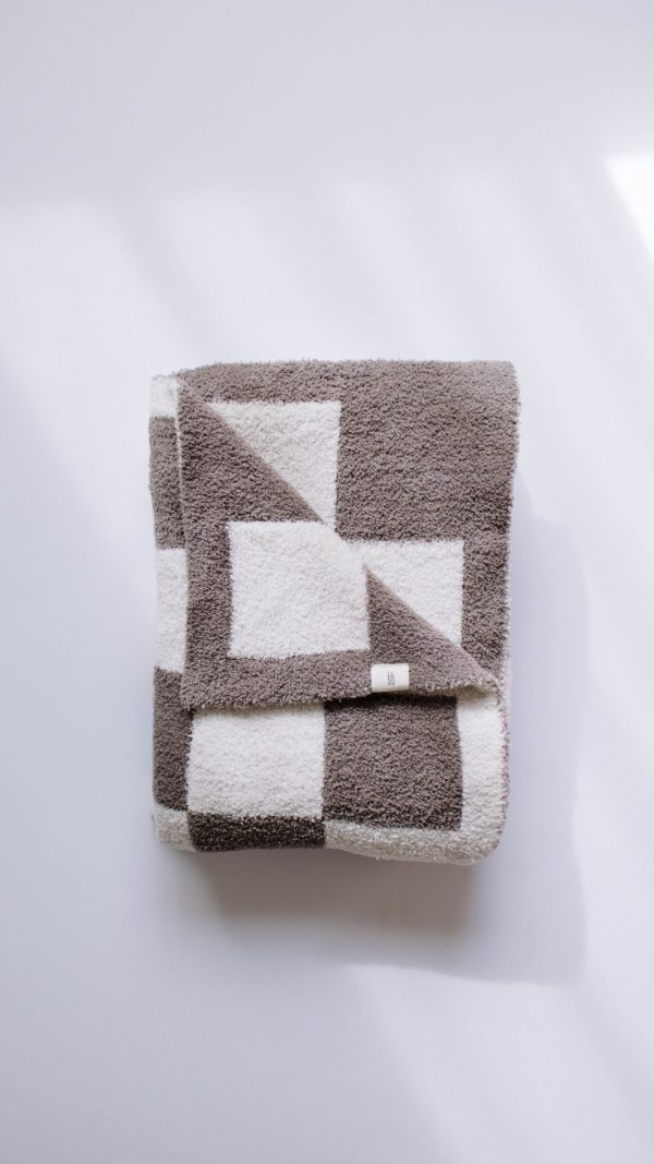 Plush Blanket | Mushroom Checkerboard Sale - Image 5