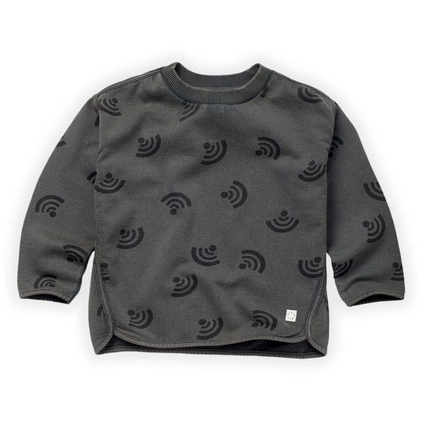 Wifi Print Sweatshirt - Asphalt Discount - Image 2