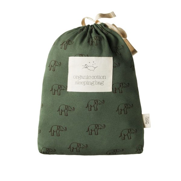 Organic Cotton Sleeping Bag - Elephant Sprout Print Discount - Image 4