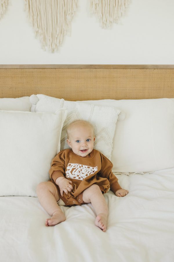 Lil Bro Checkered Sweatshirt Romper For Sale - Image 2