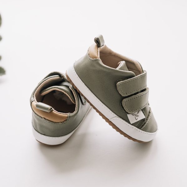 Casual Army Green Low Top {Premium Leather} For Sale - Image 4