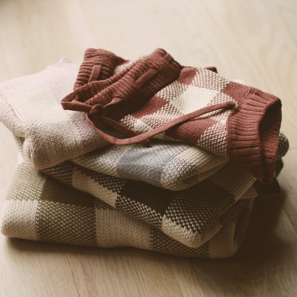 The Gingham Knit Sweater - Slate For Cheap - Image 2