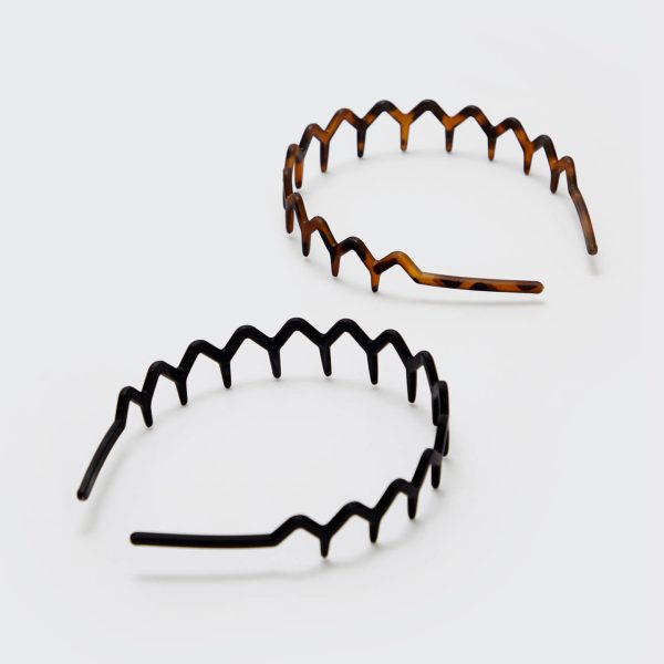 Zig Zag Headband 2pc - Black & Tort For Discount - Image 5