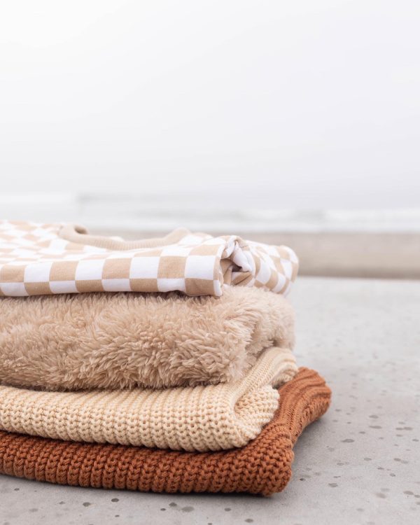 Sweatshirt Romper | Honey Checkerboard Sale - Image 2