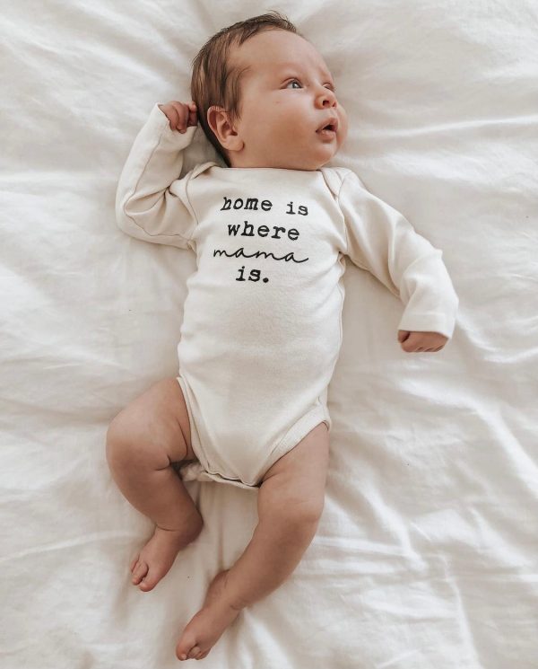 Home is Where Mama Is - Long Sleeve Organic Bodysuit Supply - Image 2
