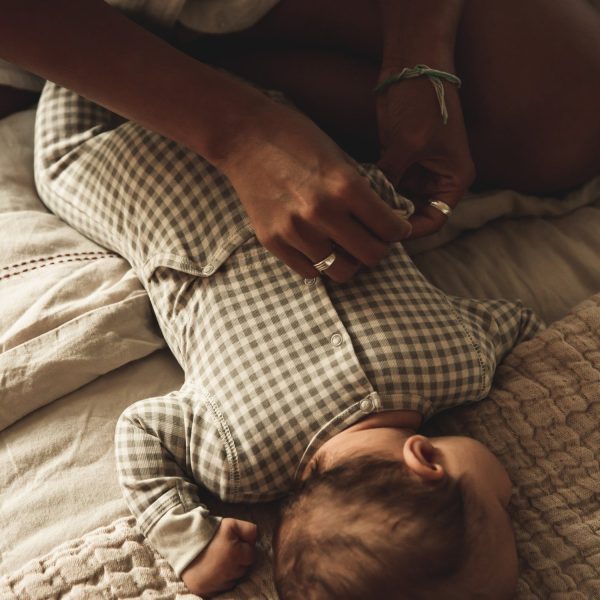 The Printed Romper - Taupe Gingham Online Sale - Image 2