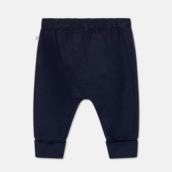 Slub Baby Pants - Dark Blue Online Sale - Image 2