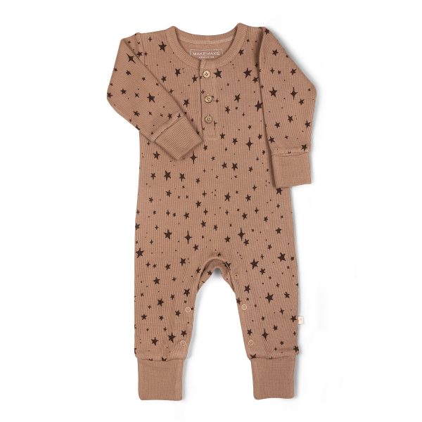 Organic Button Romper - Starstruck on Sale - Image 2