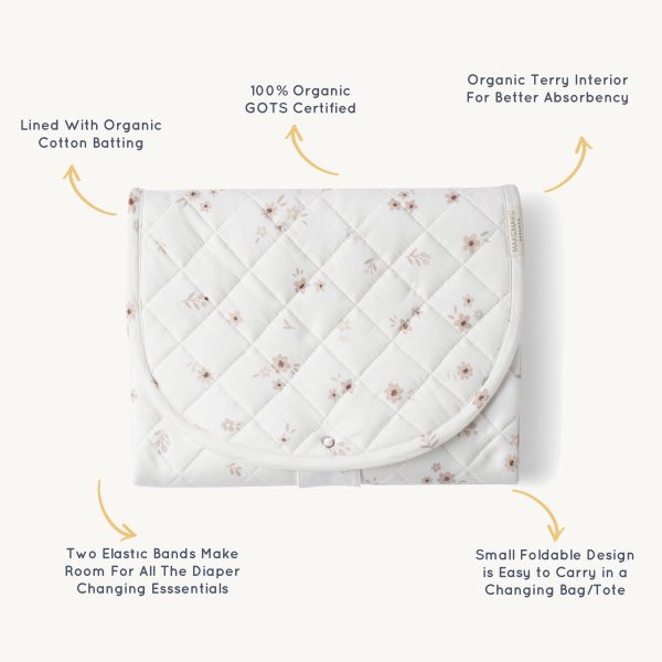 Organic Cotton Portable Changing Mat - Bloom on Sale - Image 5