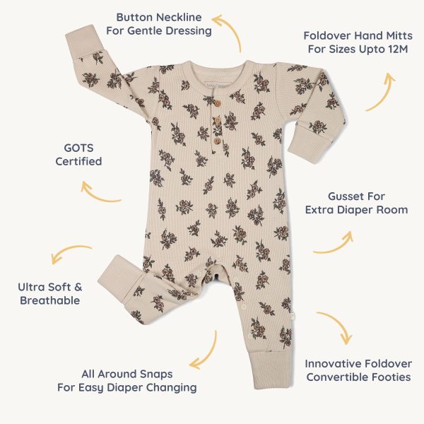 Organic Button Romper - Posy Discount - Image 5