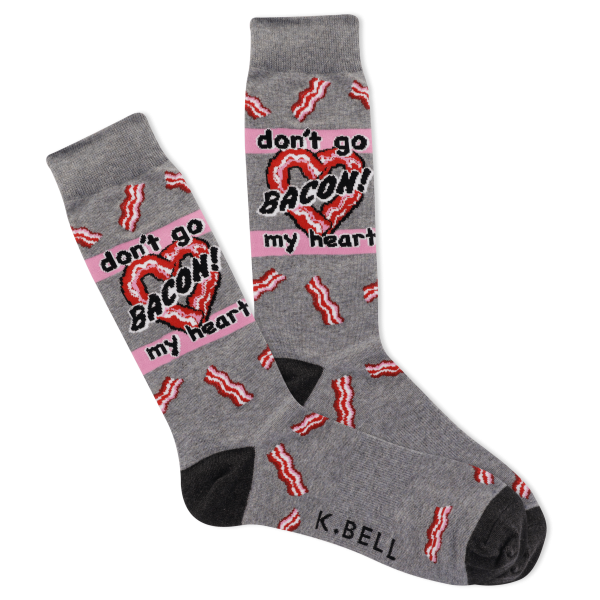 Bacon My Heart Men s Crew Socks Online Hot Sale