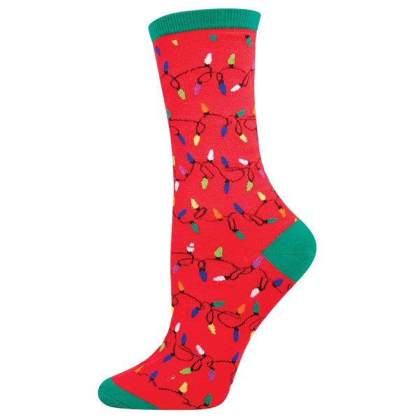 Christmas Lights Socks Women s Crew Sock For Discount - Image 2