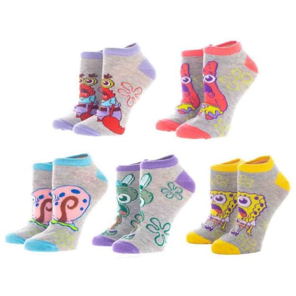 SpongeBob 5 Pair Ankle Socks Online now