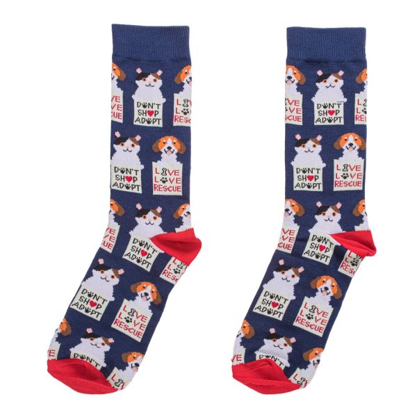 Animal Rescue Pets Adopt Don t Shop Socks For Discount - Image 4