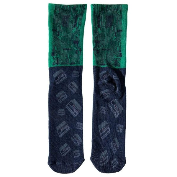 Computer Circuit Board Socks Unisex Crew Sock Online now - Image 2