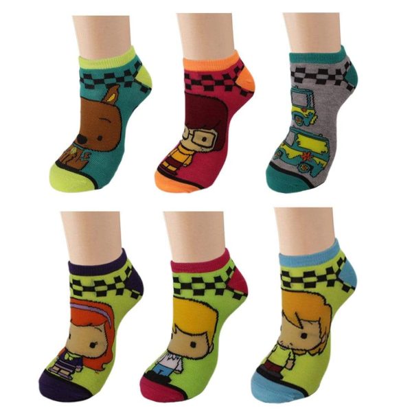 Scooby Doo 6 Pack Shortie Socks Cheap
