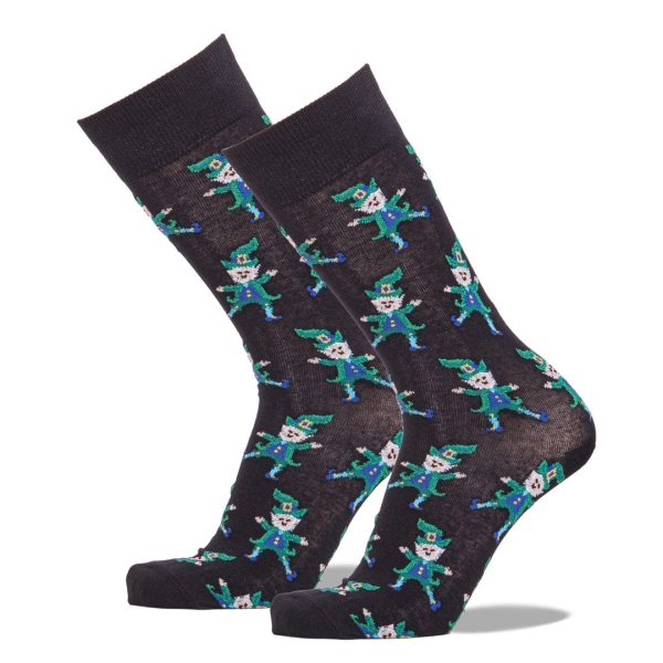 Dancing Leprechaun Socks Men s Crew Sock Cheap - Image 3