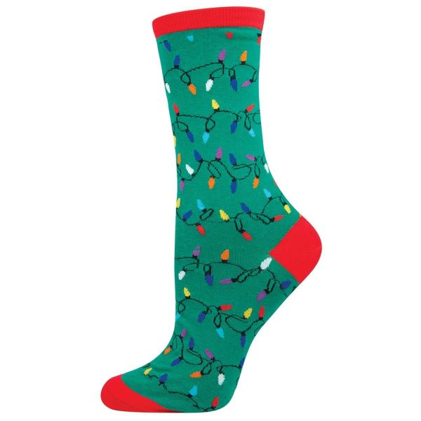 Christmas Lights Socks Women s Crew Sock For Discount