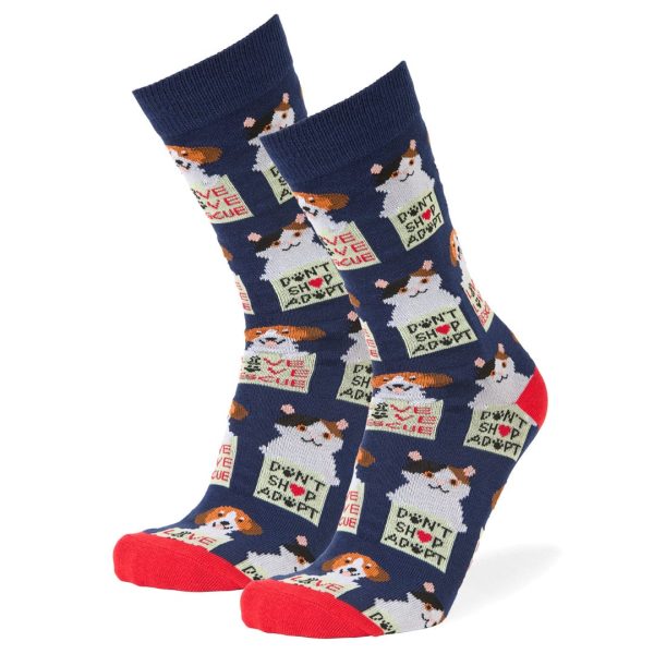 Animal Rescue Pets Adopt Don t Shop Socks For Discount