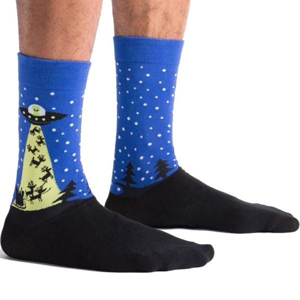 The Alien Who Stole Christmas Men s Crew Socks Fashion